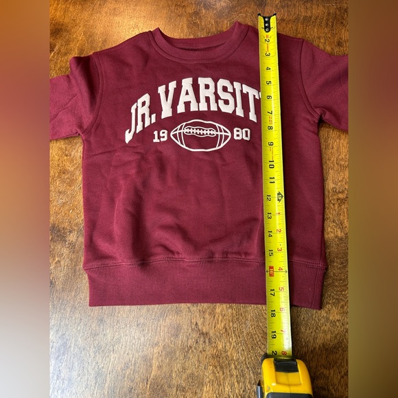 Toddler is Jumping Beans Maroon Jr. Varsity Sweatshirt - Picture 8 of 8